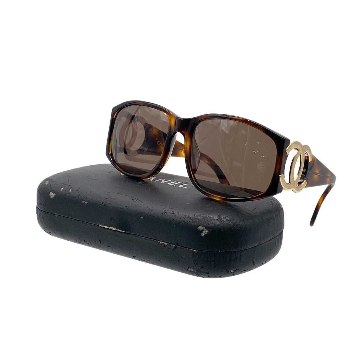 CHANEL VINTAGE SUNGLASSES COCOMARK BROWN EYEWEAR 90278911