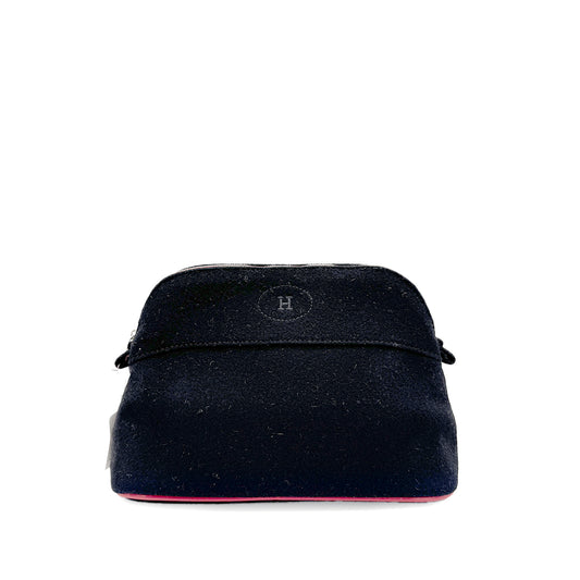 HERMES TROUSSE DE VOYAGE BOLIDE MM NOIR  FEUTRE DE LAINE 90278929