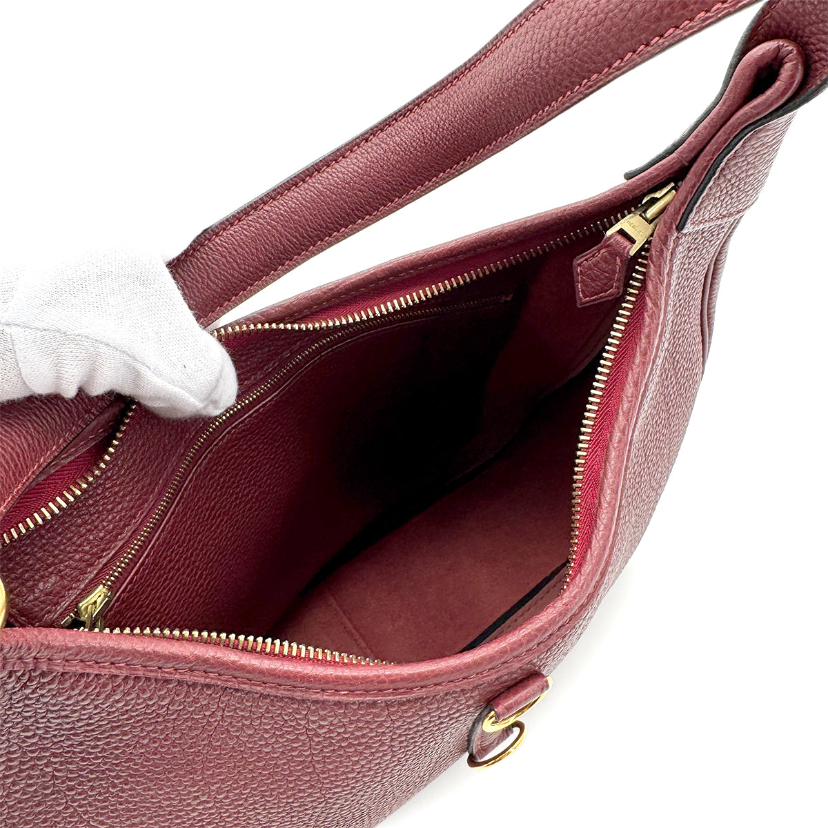 HERMES TRIM 31 ROUGE H TOGO SHOULDER BAG □H GHW 90278930
