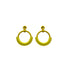 HERMES LOOP PM EARRINGS LIME GOLD SWIFT ALUMINUM ACCESSORY 90278932 - PURPOSE