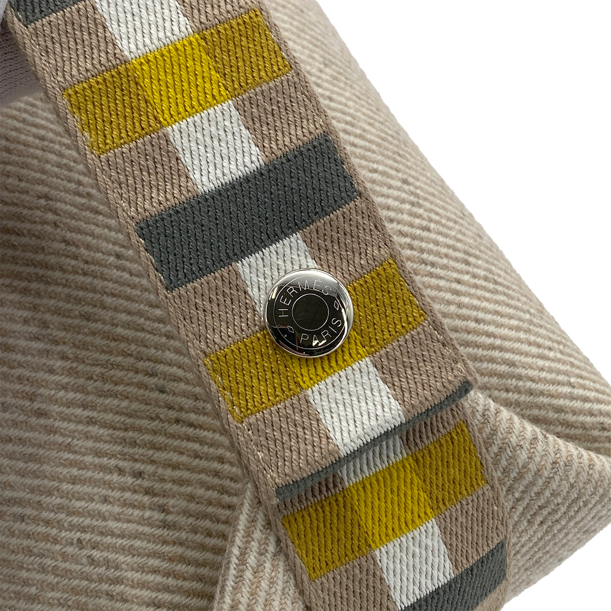 HERMES BRIDE A BRAC PM AU CARRE SEIGLE TOILE H POUCH HAND BAG 90278938