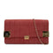 CHANEL VINTAGE CHOCOLATE BAR CHAIN SHOULDER BAG RED DENIM 90279008 - PURPOSE