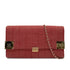 CHANEL VINTAGE CHOCOLATE BAR CHAIN SHOULDER BAG RED DENIM 90279008 - PURPOSE