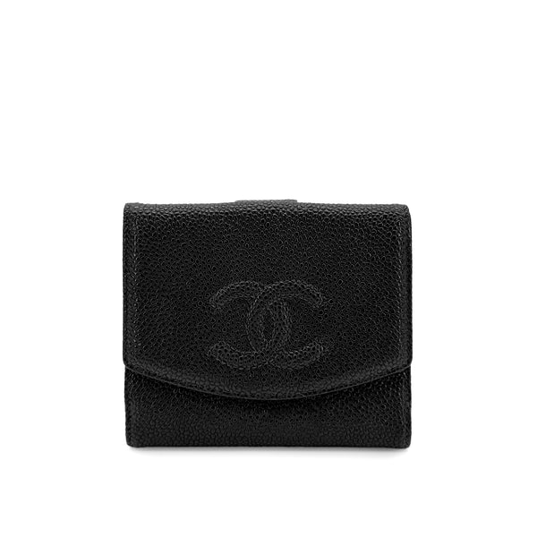CHANEL VINTAGE BIFOLD COMPACT WALLET BLACK CAVIAR SKIN 90279013 - PURPOSE