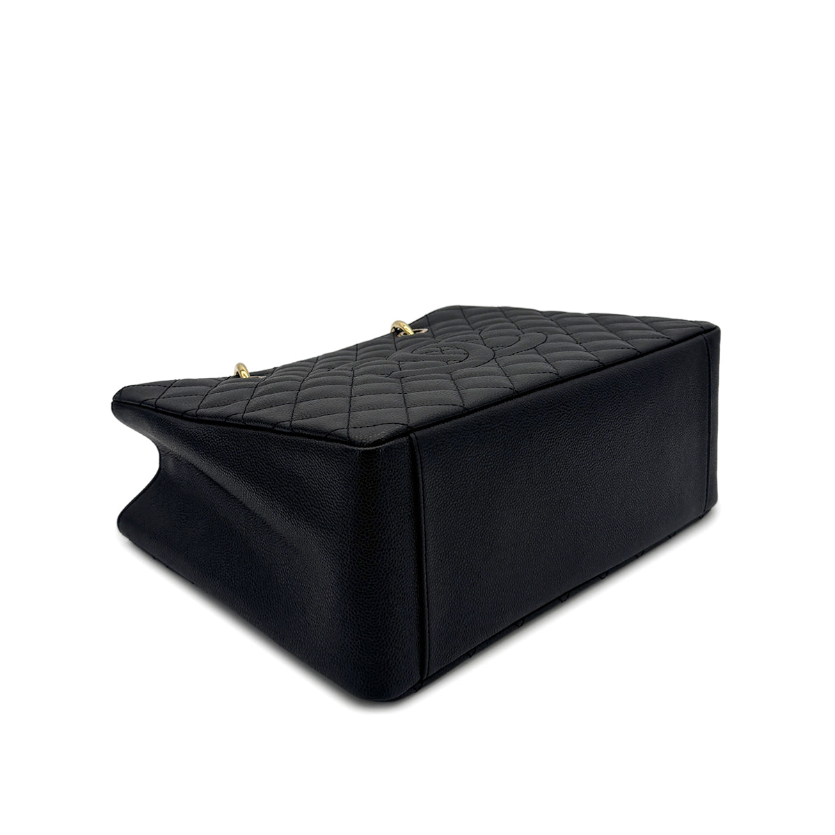 CHANEL GST COCOMARK CHAIN TOTE BAG BLACK CAVIAR SKIN 90279591
