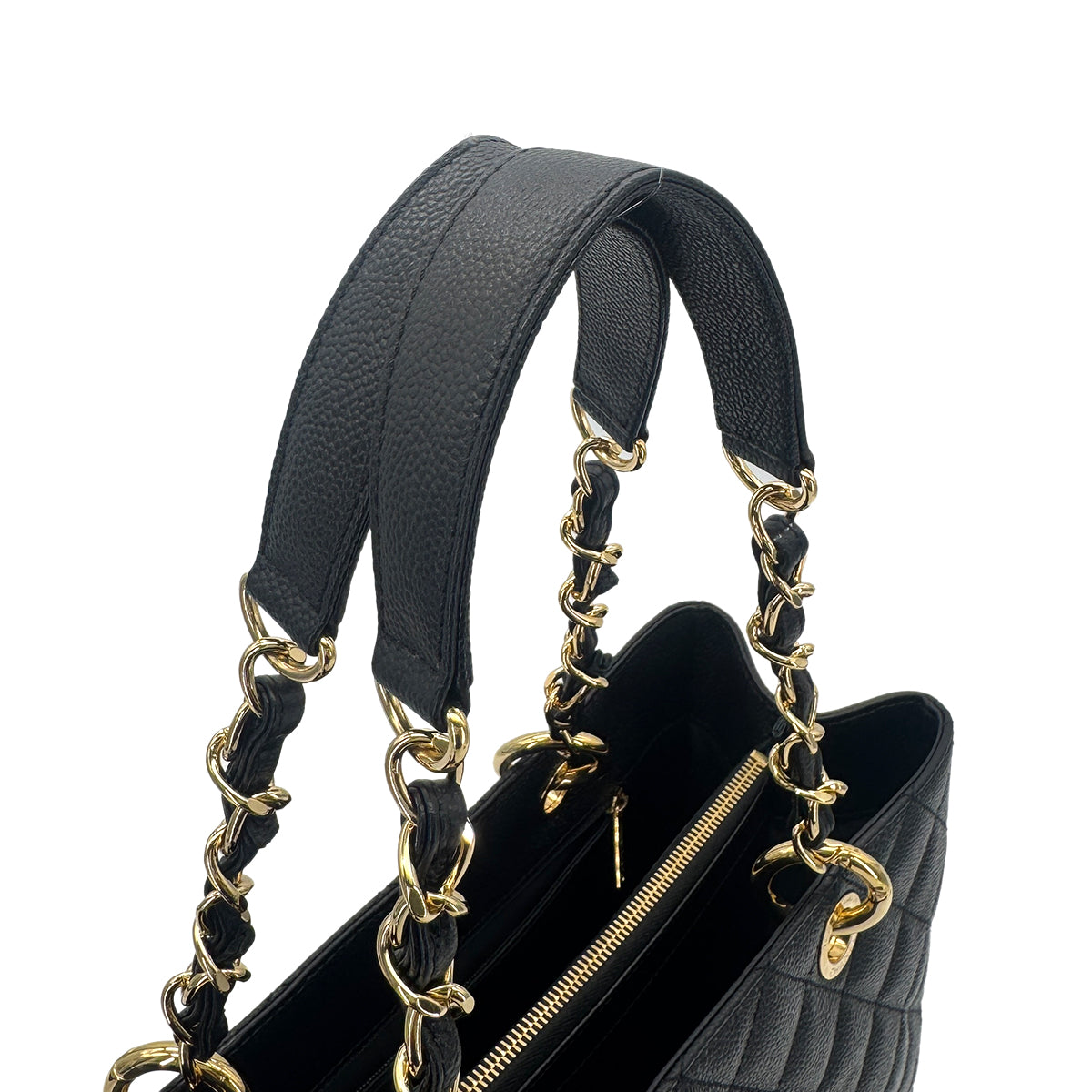 CHANEL GST COCOMARK CHAIN TOTE BAG BLACK CAVIAR SKIN 90279591