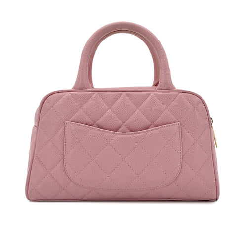 CHANEL VINTAGE MINI BOSTON HAND BAG PINK CAVIAR SKIN 90279594
