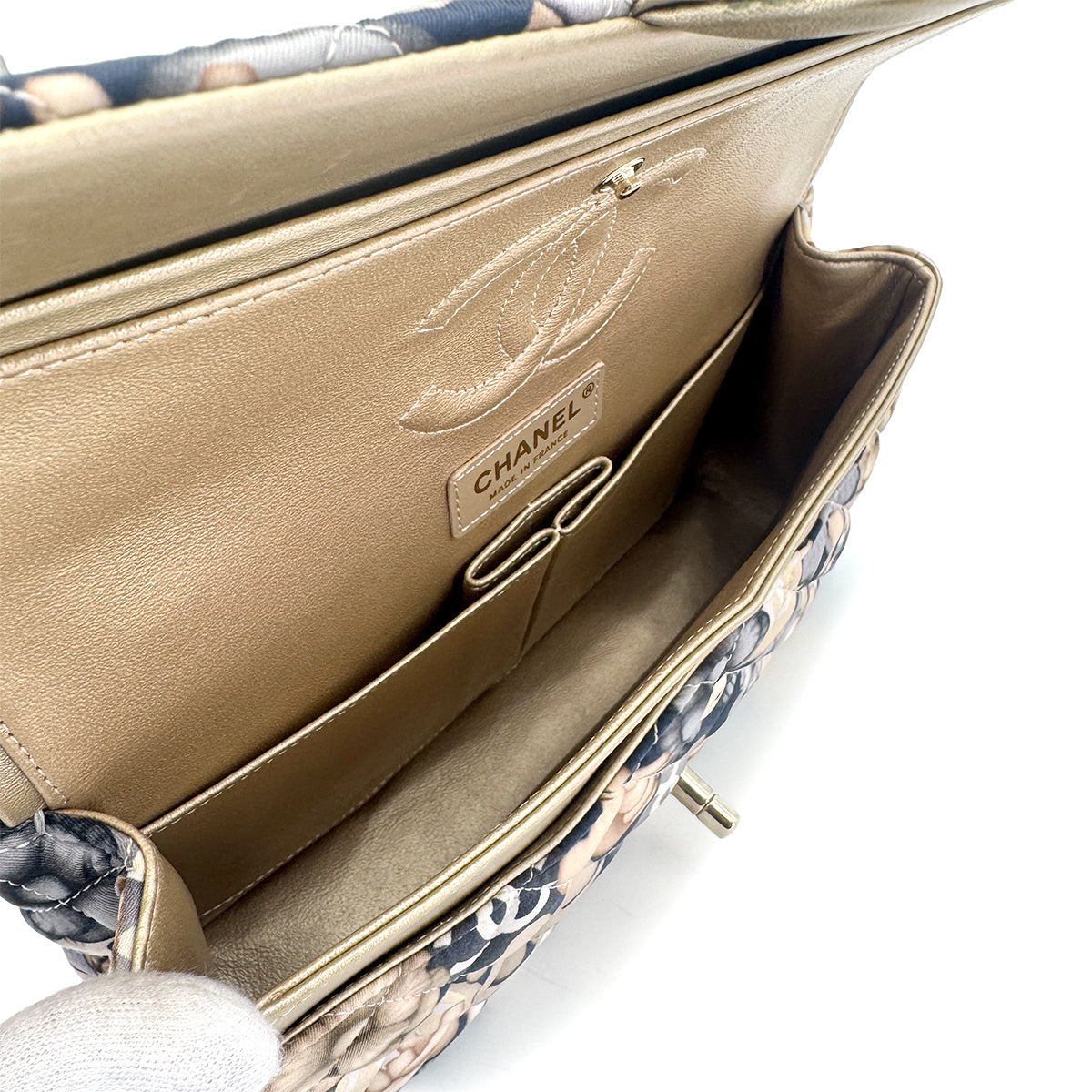 CHANEL MATELASSE CHOUPETTE CAT PRINT CHAIN SHOULDER BAG NYLON 90279596