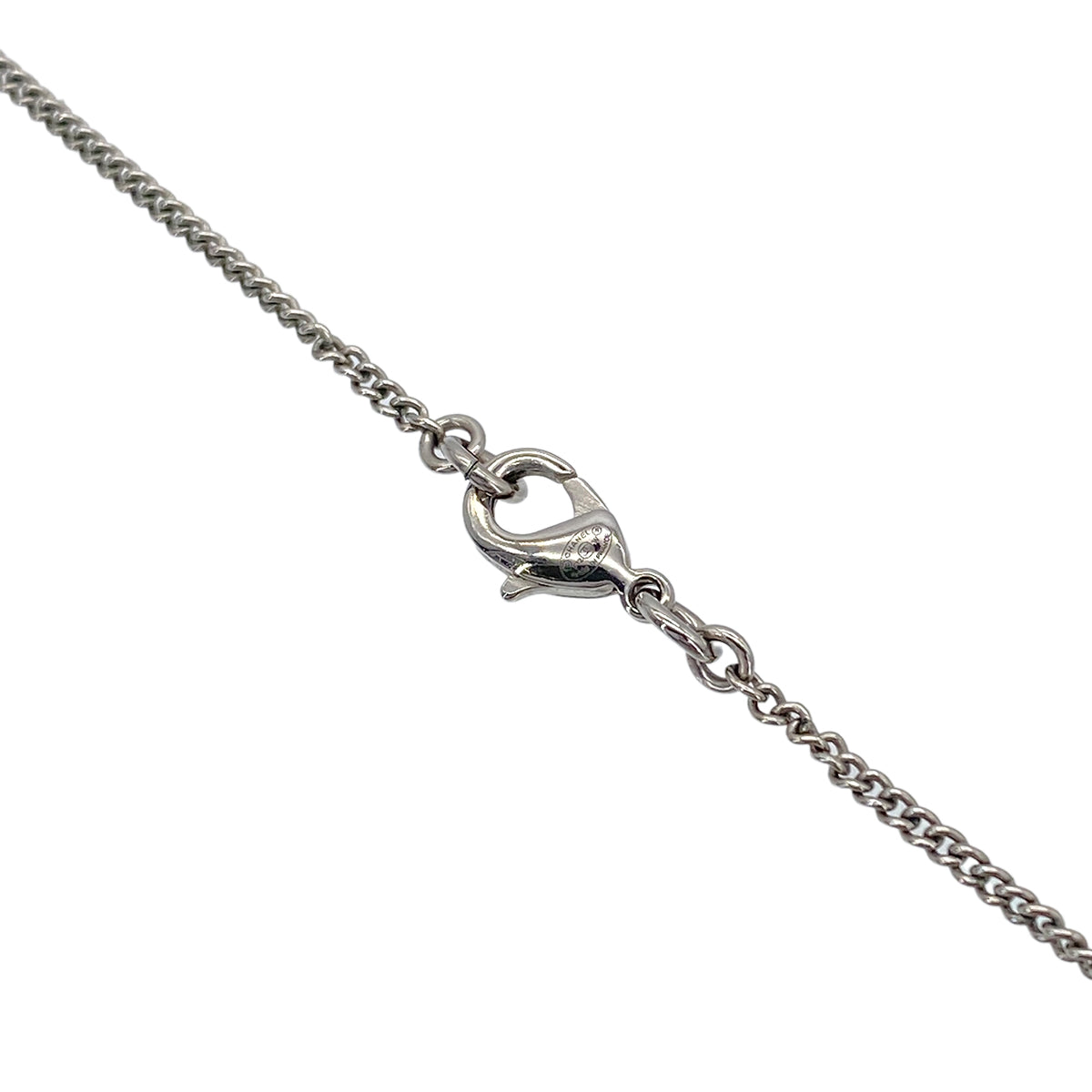 CHANEL NECKLACE COCOMARK RHINESTONE SILVER ACCESSORY F12W 90279598