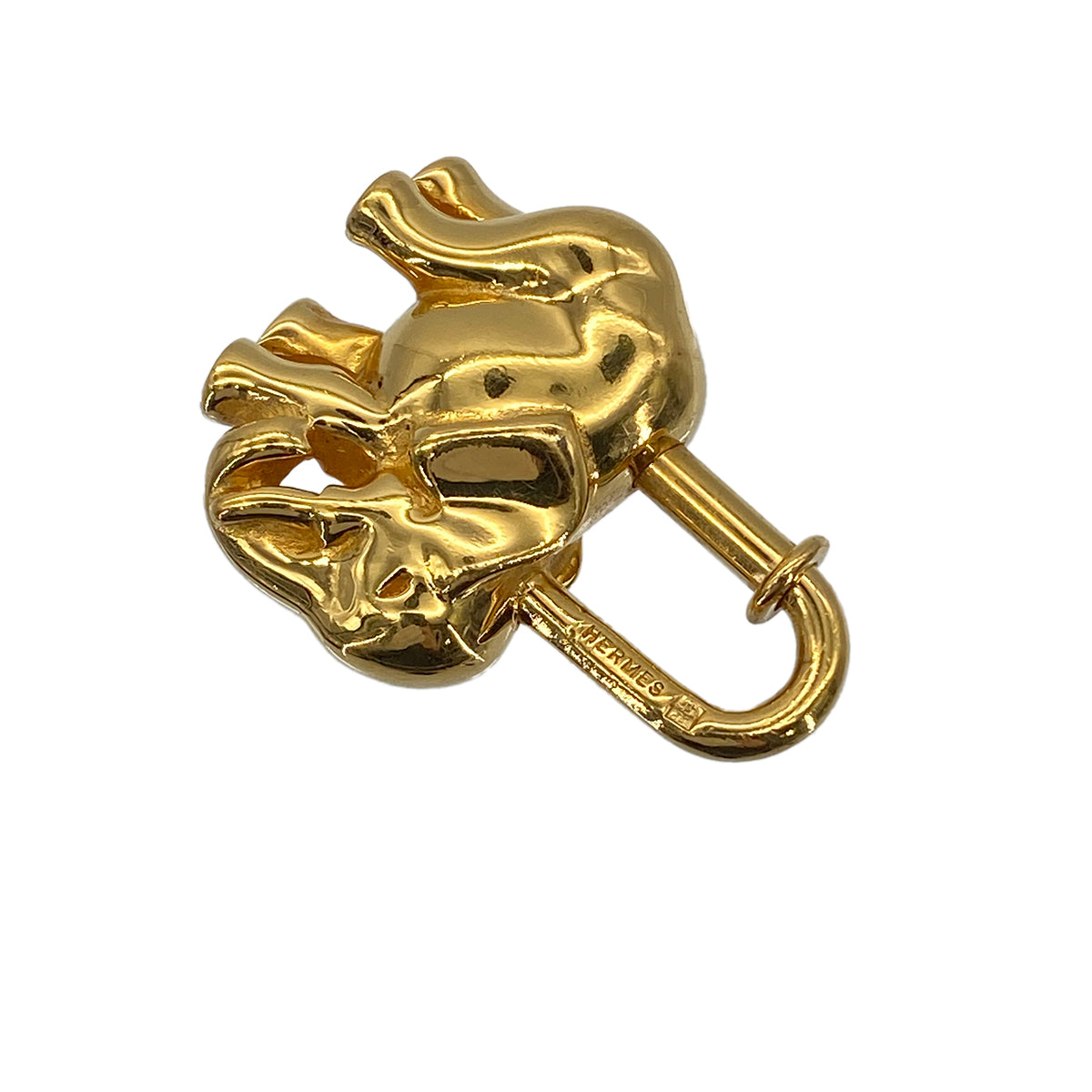 HERMES CADENA CHARM EXOTISME ELEPHANT 1988 GOLD ACCESSORY 90279600