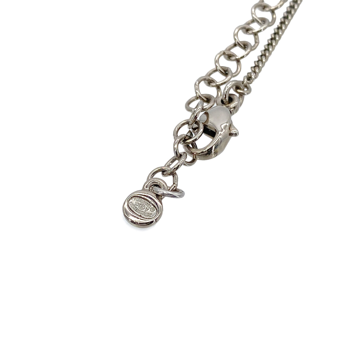 CHANEL NECKLACE COCOMARK RHINESTONE SILVER ACCESSORY 10V 90279607