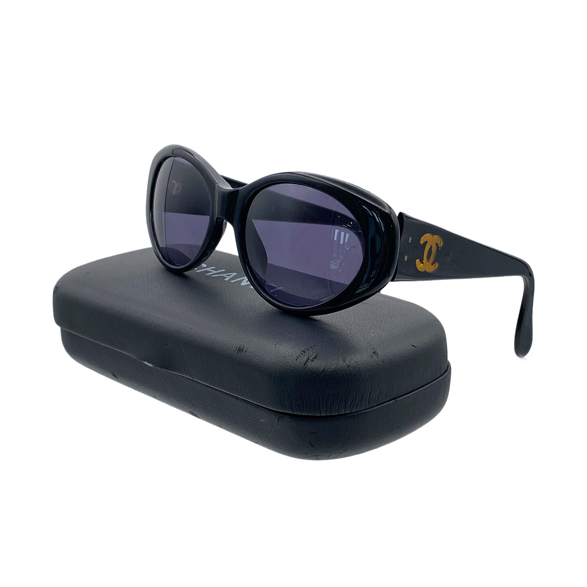 CHANEL VINTAGE SUNGLASSES COCOMARK BLACK EYEWEAR 90279703