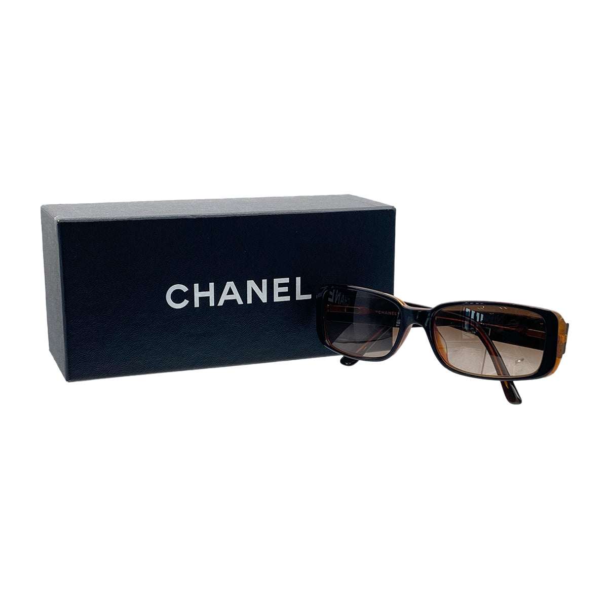 CHANEL VINTAGE SUNGLASSES COCOMARK CAMELLIA BLACK EYEWEAR 90279709