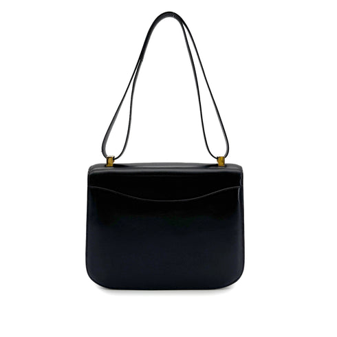 HERMES CONSTANCE 24 BLACK BOXCALF SHOULDER BAG 〇E GHW 90279719 - PURPOSE