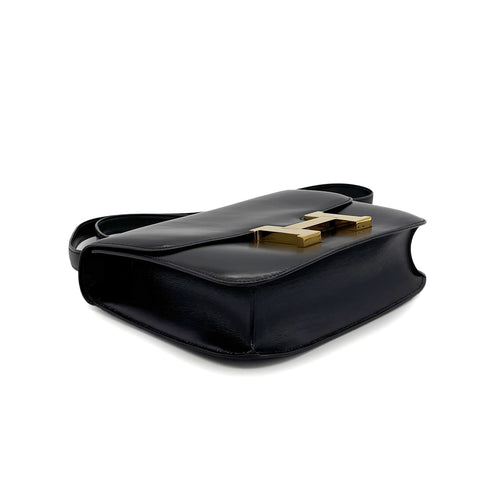 HERMES CONSTANCE 24 BLACK BOXCALF SHOULDER BAG 〇E GHW 90279719 - PURPOSE
