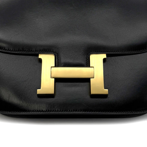 HERMES CONSTANCE 24 BLACK BOXCALF SHOULDER BAG 〇E GHW 90279719 - PURPOSE