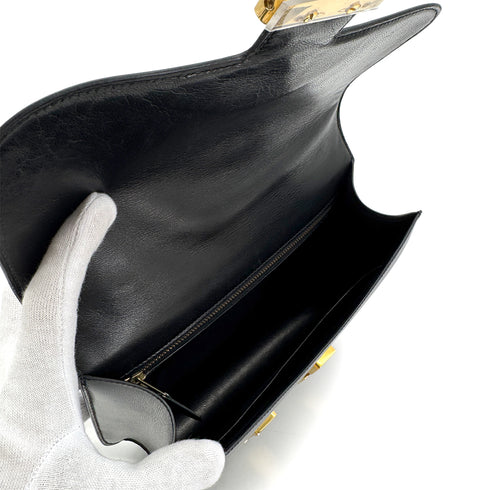 HERMES CONSTANCE 24 BLACK BOXCALF SHOULDER BAG 〇E GHW 90279719 - PURPOSE