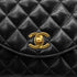 CHANEL VINTAGE MATELASSE HALF MOON CHAIN SHOULDER BAG BLACK LAMB SKIN 90279732 - PURPOSE