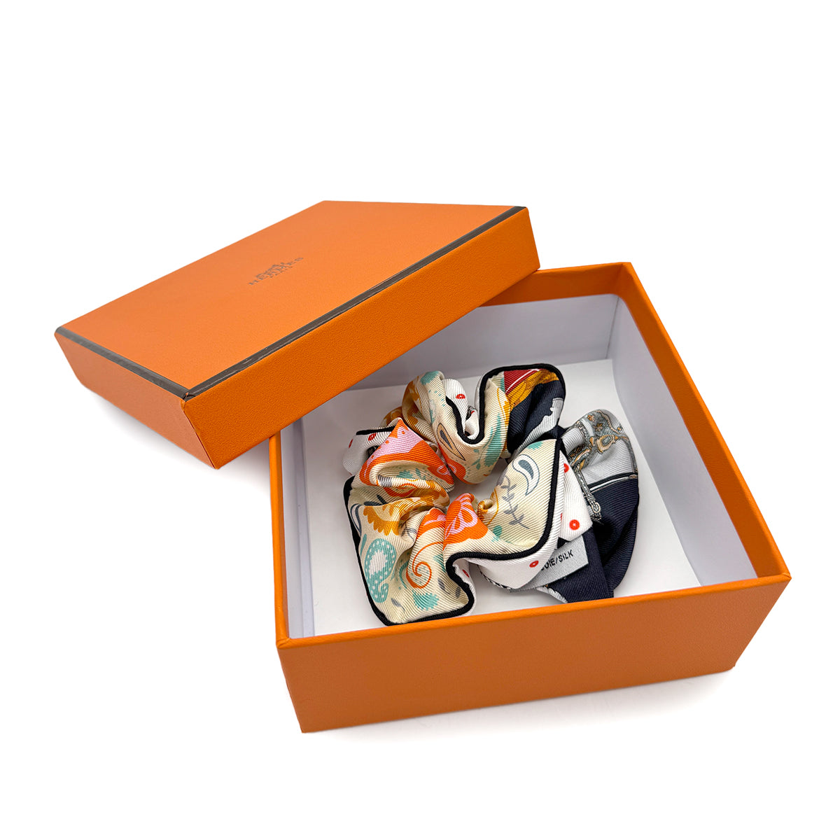 HERMES HAIR SCRUNCHIE SILK MULTICOLOR ACCESSORY 90279742