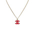 CHANEL NECKLACE COCOMARK PINK GOLD ACCESSORY 04A 90279748 - PURPOSE