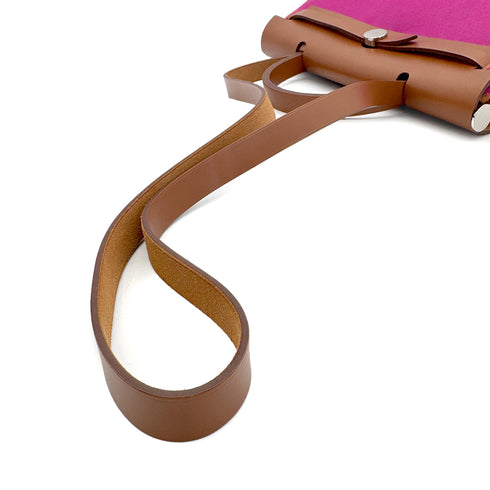 HERMES HER BAG ZIP PM 31 FAUVE MAGNOLIA VACHE HUNTER TOILE OFFICIER TOTE SHOULDER BAG Y 90279781