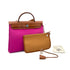 HERMES HER BAG ZIP PM 31 FAUVE MAGNOLIA VACHE HUNTER TOILE OFFICIER TOTE SHOULDER BAG Y 90279781