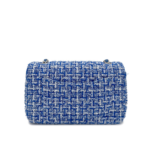CHANEL MINI MATELASSE CHAIN SHOULDER BAG BLUE TWEED 90279798 - PURPOSE