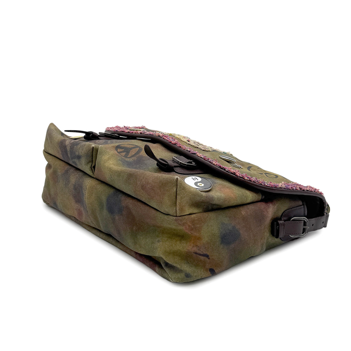 CHANEL EMBROIDERY GRAFFITI SHOULDER MESSENGER BAG MULTICOLOR CANVAS 90279799