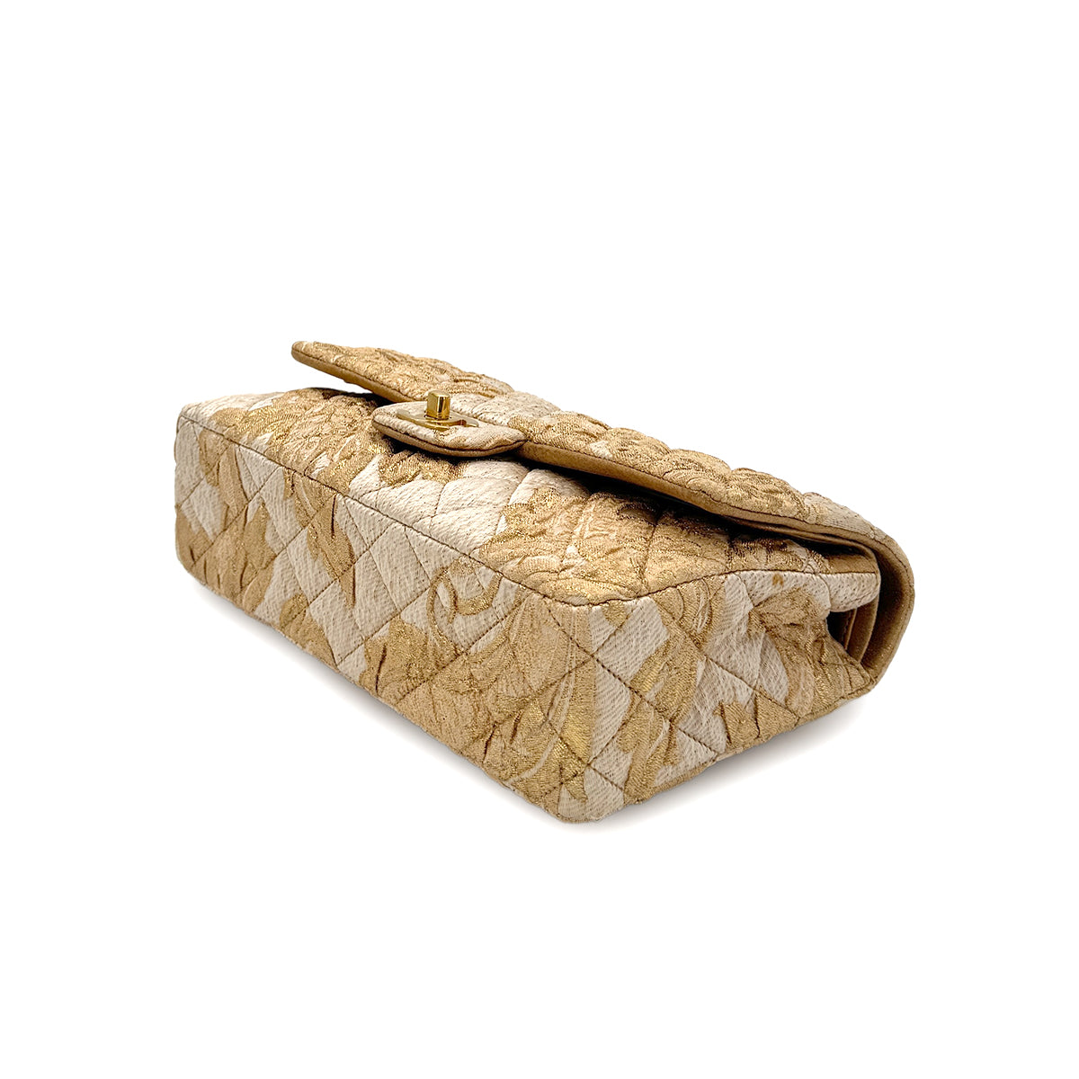 CHANEL MATELASSE CHAIN SHOULDER BAG GOLD JACQUARD 90279800