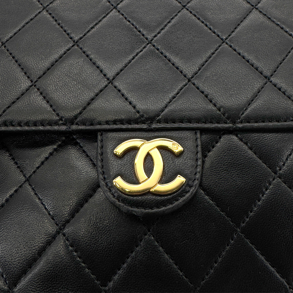 CHANEL MATELASSE CHAIN SHOULDER BAG BLACK LAMB SKIN 90279936