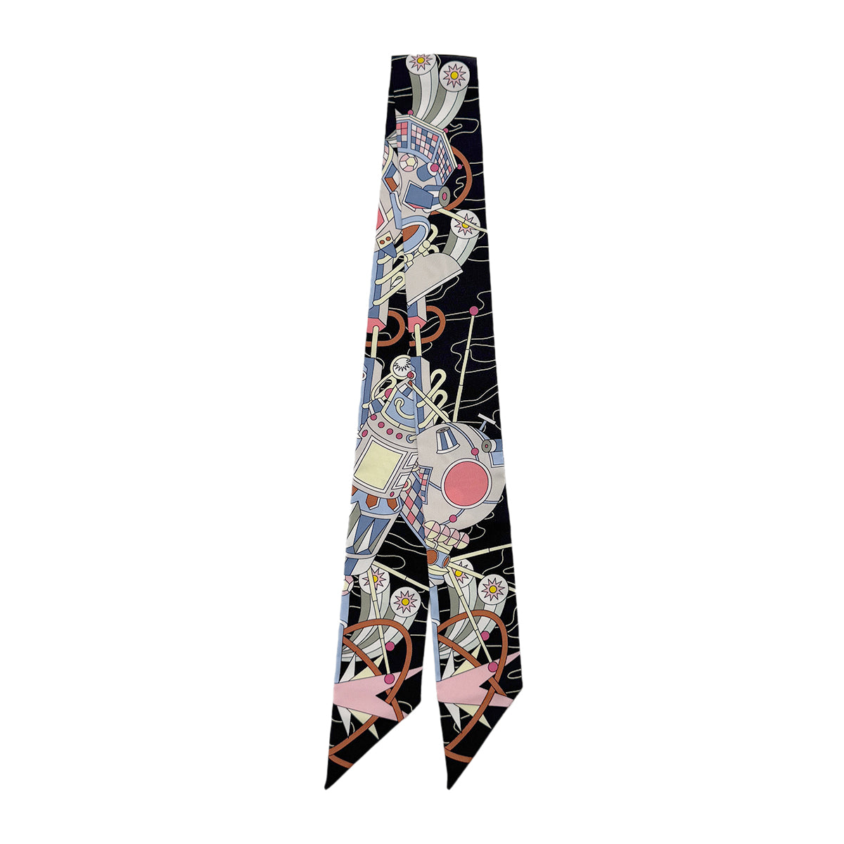 HERMES TWILLY ODYSSEY SCARF MULTICOLOR SILK 90279962