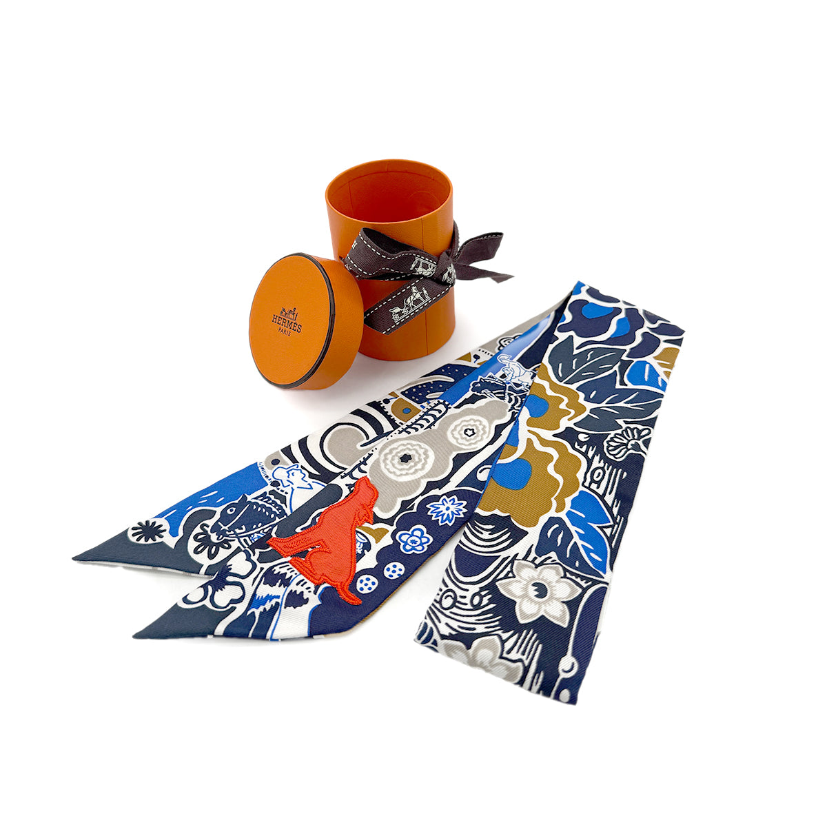HERMES TWILLY BINGATA SCARF MULTICOLOR SILK 90279964