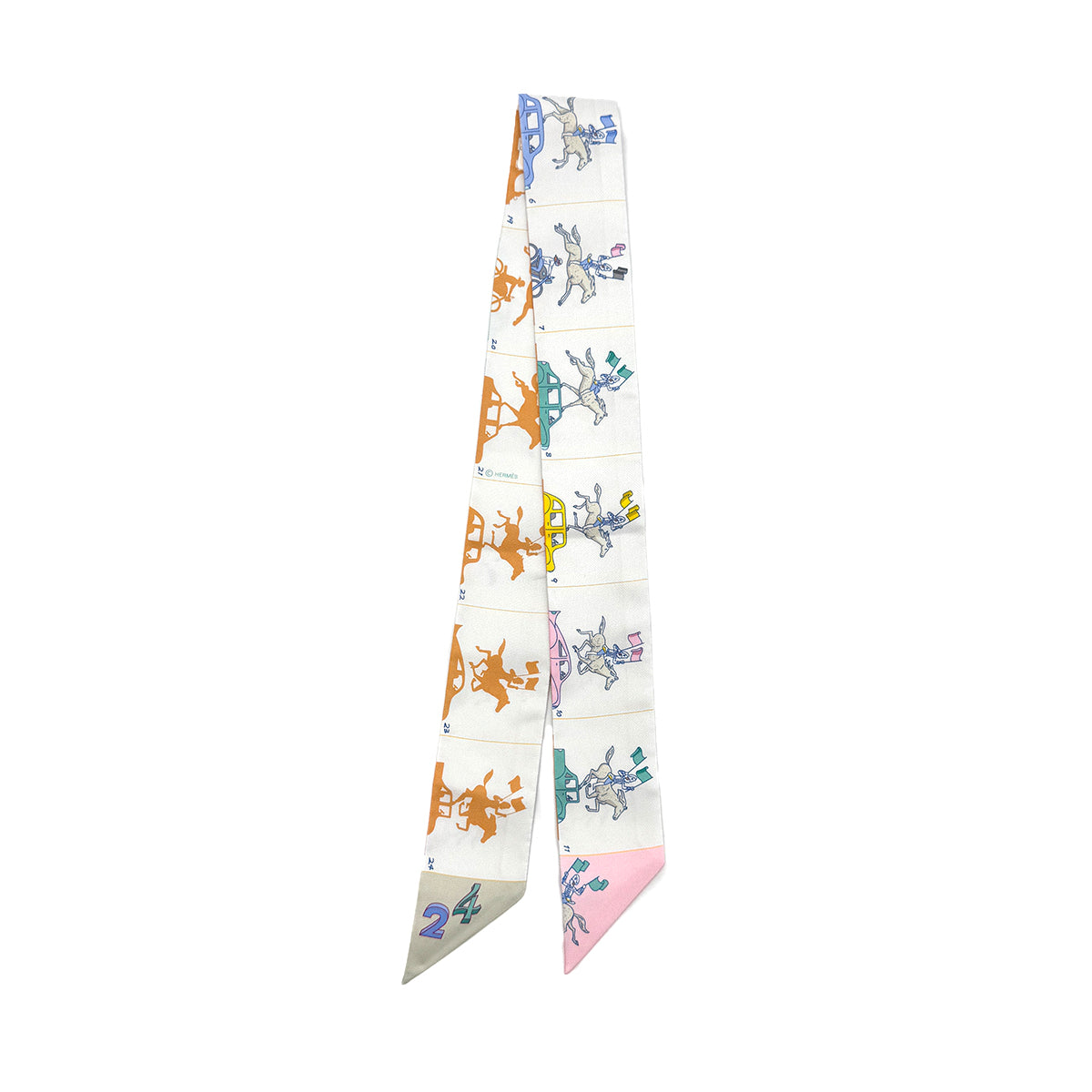 HERMES TWILLY PARADE CG SCARF MULTICOLOR SILK 90279971