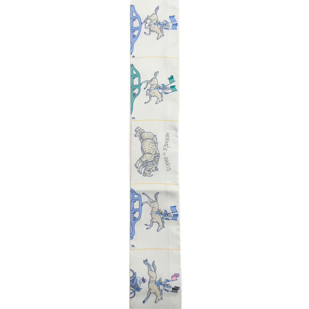 HERMES TWILLY PARADE CG SCARF MULTICOLOR SILK 90279971