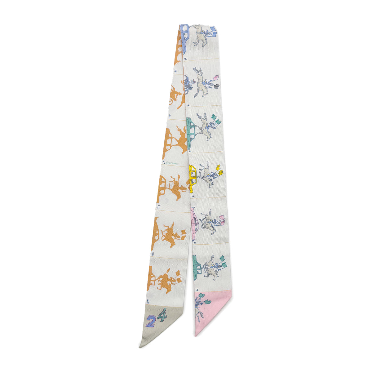 HERMES TWILLY PARADE SCARF MULTICOLOR SILK 90279972
