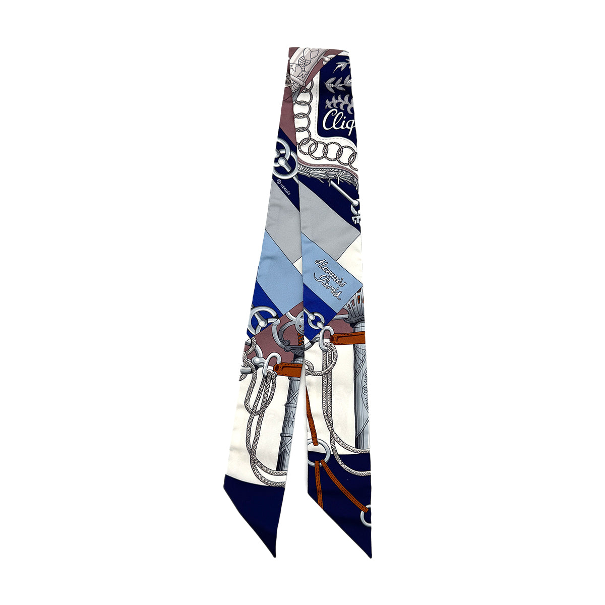 HERMES TWILLY CLIQUETIS SCARF MULTICOLOR SILK 90279974