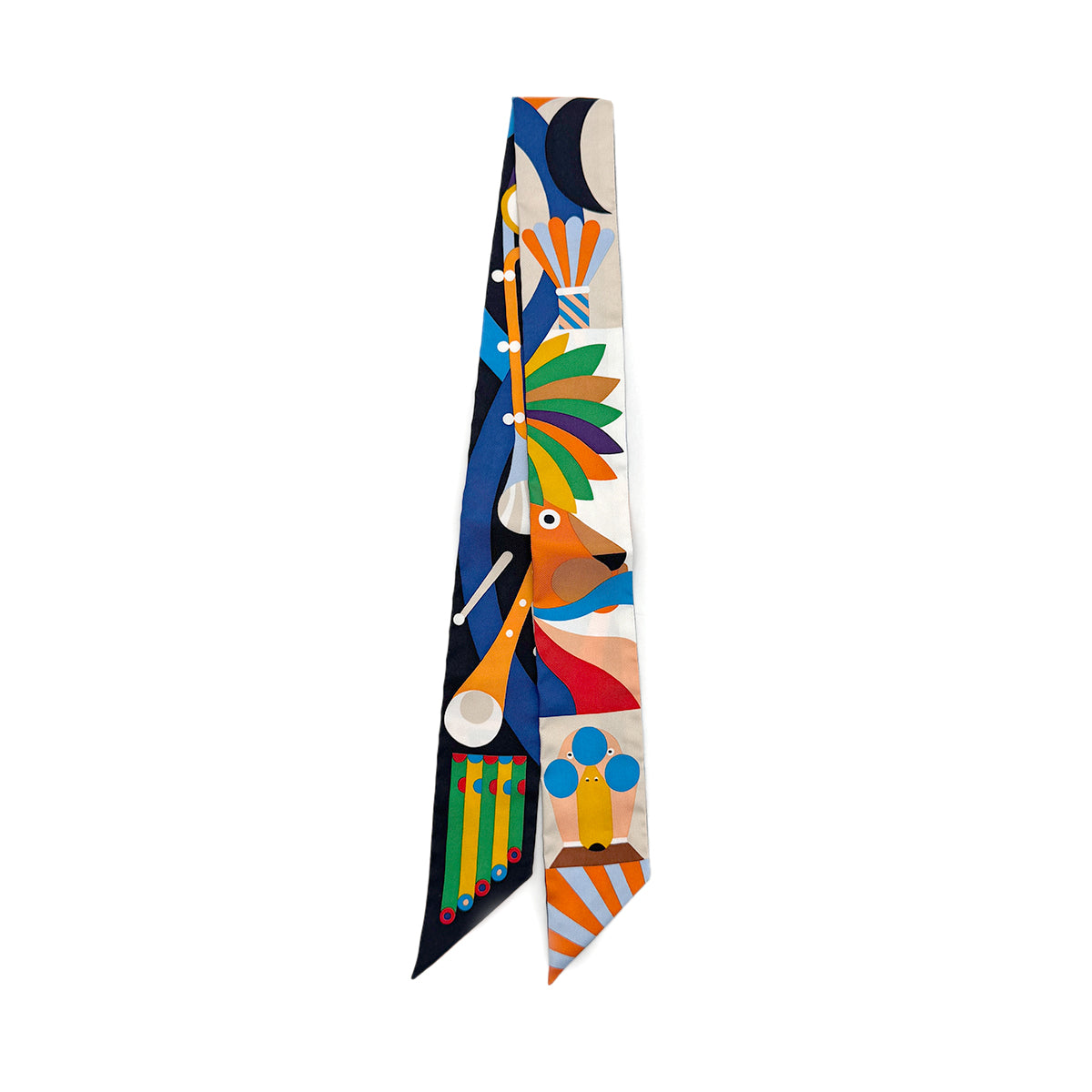HERMES TWILLY PARADE EN FANFARE SCARF MULTICOLOR SILK 90279975