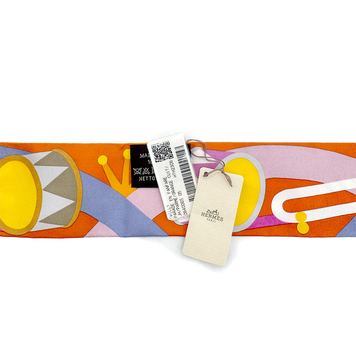 HERMES TWILLY PARADE EN FANFARE SCARF MULTICOLOR SILK 90279976