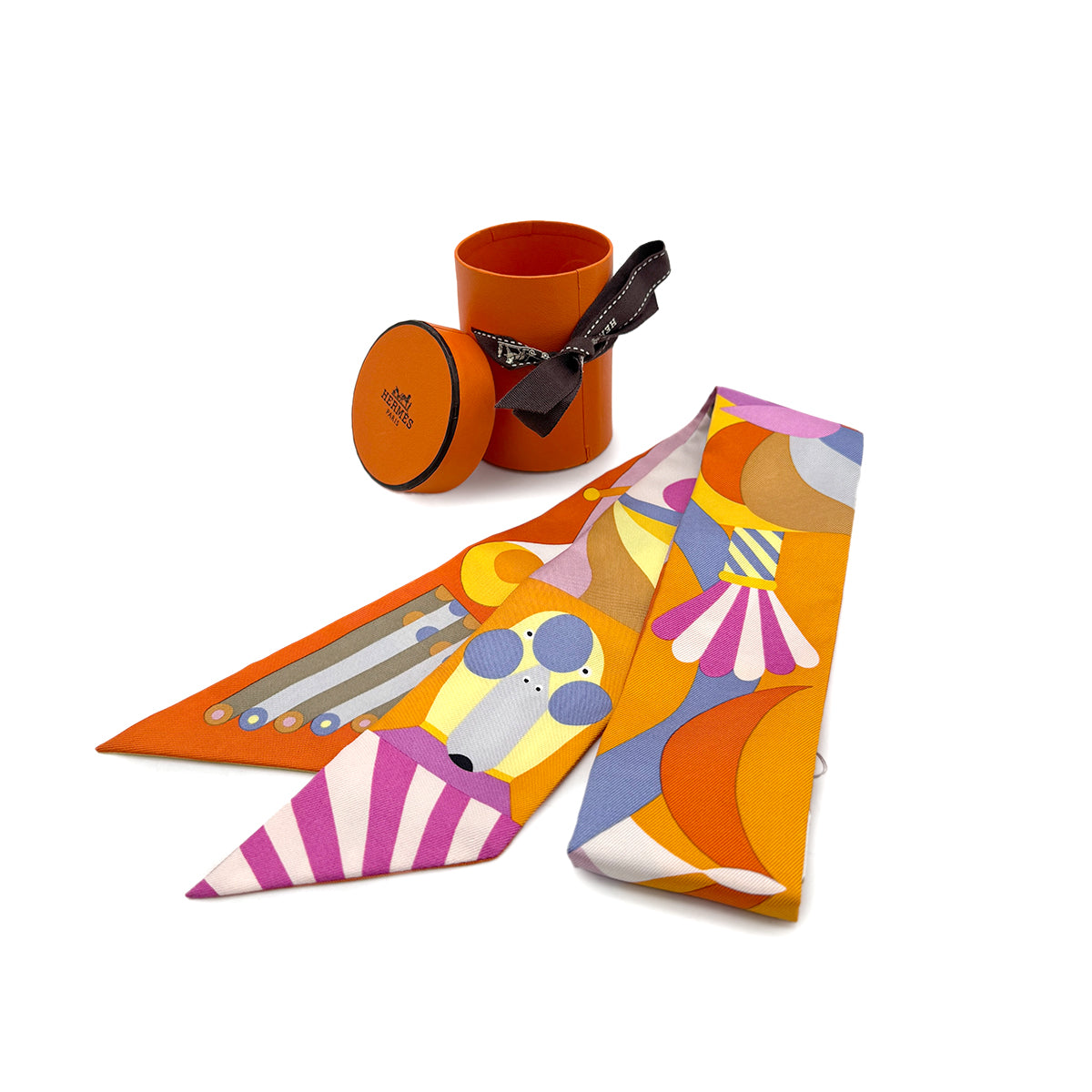 HERMES TWILLY PARADE EN FANFARE SCARF MULTICOLOR SILK 90279976