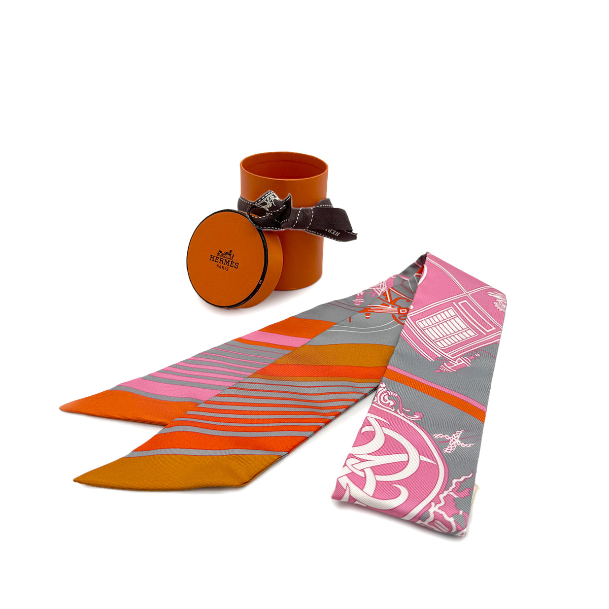 HERMES TWILLY EX LIBRIS SCARF MULTICOLOR SILK 90279978