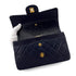 CHANEL VINTAGE CLASSIC FLAP SMALL CHAIN SHOULDER BAG NAVY LAMB SKIN 90280280 - PURPOSE