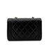 CHANEL VINTAGE DIANA SMALL CHAIN SHOULDER BAG BLACK LAMB SKIN 90280288 - PURPOSE