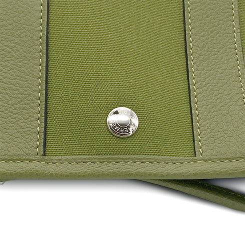 HERMES GARDEN PARTY TTPM VERT ANIS TOILE OFFICIER PORCH □J 90280291