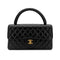 CHANEL VINTAGE PARENT-CHILD HAND BAG PARENTS ONLY BLACK LAMB SKIN 90280299 - PURPOSE