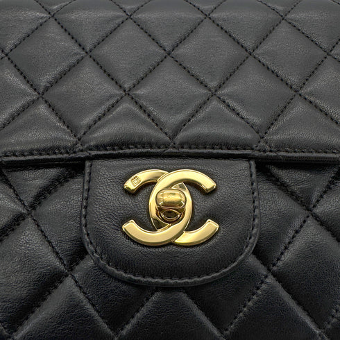CHANEL VINTAGE PARENT-CHILD HAND BAG PARENTS ONLY BLACK LAMB SKIN 90280299 - PURPOSE