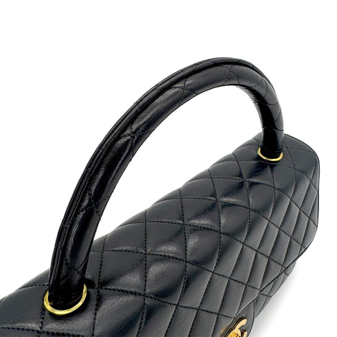 CHANEL VINTAGE PARENT-CHILD HAND BAG PARENTS ONLY BLACK LAMB SKIN 90280299 - PURPOSE