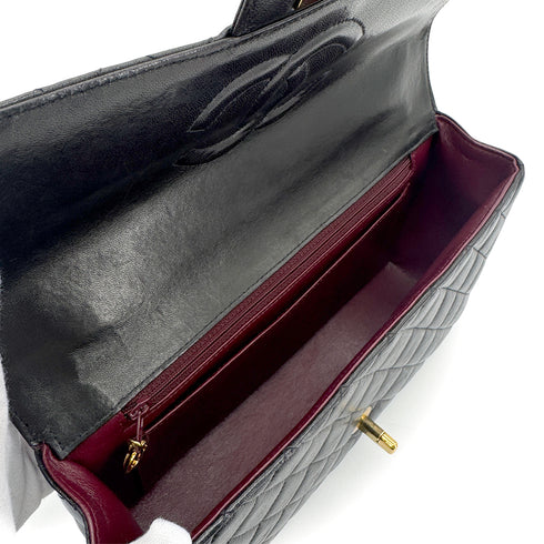 CHANEL VINTAGE PARENT-CHILD HAND BAG PARENTS ONLY BLACK LAMB SKIN 90280299 - PURPOSE