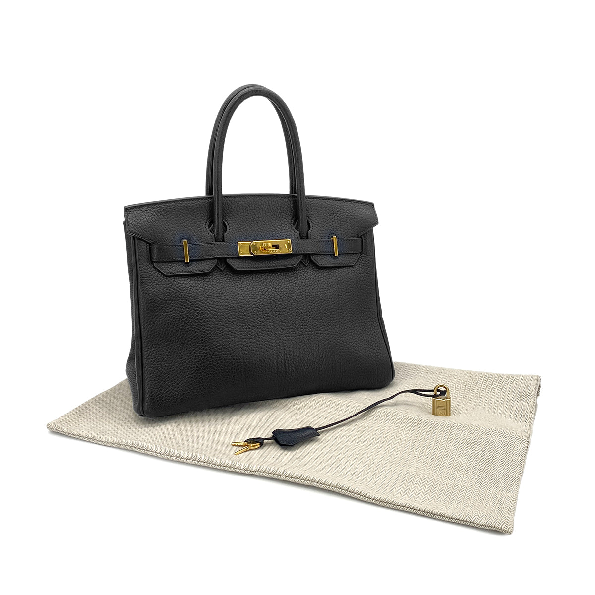 HERMES BIRKIN 30 BLUE INDIGO TOGO HAND BAG □H GHW 90280309