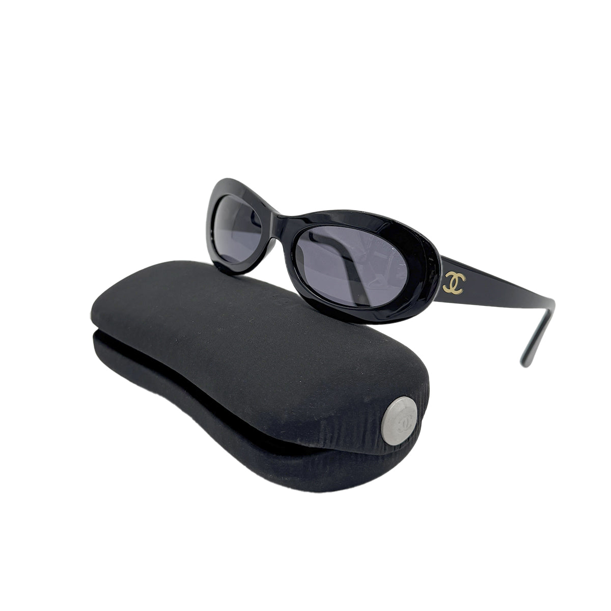 CHANEL VINTAGE SUNGLASSES COCOMARK BLACK EYEWEAR 90280312