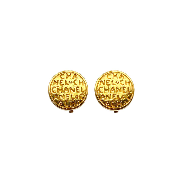 CHANEL VINTAGE EARRINGS LOGO ROUND ACCESSORY 99A 90280321 - PURPOSE
